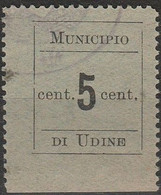 264 - Municipio Di Udine  1928 - 5 C. Nero. Cat. € 120,00. SPL - Udine