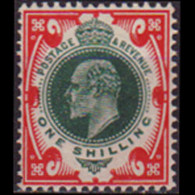 G.B. 1902 - Scott# 136 King EVII 1s LH - Unused Stamps