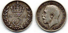 Grande Bretagne 3 Pence 1913 TB+ - F. 3 Pence