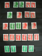 10658 Lot De  TIMBRES De ROULETTE Oblitérés - Coil Stamps