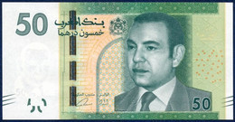 MOROCCO 50 DIRHAMS P-75  King Mohammed VI - Ouzoud Waterfall Argania Tree 2012 / 2013 UNC - Morocco