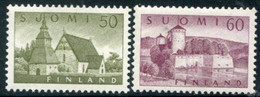 FINLAND 1957 Definitive: Buildings 50, 60 M. MNH / **.  Michel 474-75 - Ongebruikt