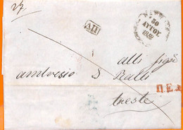 99211 - GREECE - POSTAL HISTORY - Prephilatelic Cover  -  NAVPLION  1852 - ...-1861 Voorfilatelie