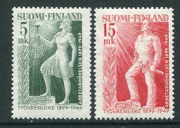 FINLAND 1949 Finnish Workers' Movement MNH / **.  Michel 370-71 - Nuevos