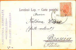 99441 -  ROMANIA  - Postal History -  POSTCARD From AZUGA  To ITALY  1908 - Briefe U. Dokumente