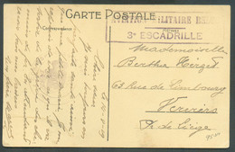 C.P D'ANVERS Obl. AVIATION MILITAIRE BELGE 3° ESCADRILLE Expédiée Le 14-8-1919 Vers Verviers  TB  Et RR - 19524 - Brieven En Documenten