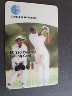 ANGUILLA  AXA 06  /  $20,- CRIQUET  BATSMAN ALEX ADAM    PREPAID   USED CARD  ** 10019** - Anguilla