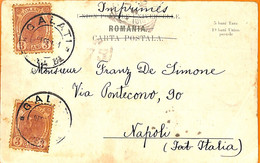 99425 -  ROMANIA  - Postal History -  POSTCARD From GALATZ  To  ITALY  1901 - Briefe U. Dokumente