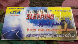 Egyptian Railway Sleeping Train Obsolete Ticket ( Aswan - Cairo) ..Rare..A Class - Welt