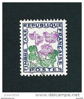 N° 102  Timbre Taxe  Soldanelle Des Alpes 1f 1964 1971 France Oblitéré - 1960-.... Afgestempeld