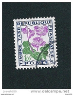 N° 102  Timbre Taxe  Soldanelle Des Alpes 1f 1964 1971 France Oblitéré - 1960-.... Afgestempeld