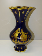 *GRAND VASE PORCELAINE De LIMOGES BLEU De FOUR MARQUIS MARQUISE Dorés LOURDES E - Limoges (FRA)