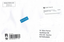 Czech Republic 2022 Plzen Post Office Meter Registered Cover - Briefe U. Dokumente