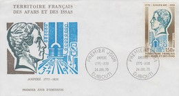 Enveloppe  FDC  1er  Jour  TERRITOIRE  FRANCAIS   Des   AFARS  Et  ISSAS    AMPERE   1975 - Autres & Non Classés