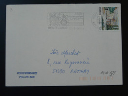 La Porte Neuve Sur Lettre On Cover Flamme Hippocampe Seahorse Monaco 1993 - Brieven En Documenten