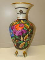 *GRAND VASE CERAMIQUE D'ART HB QUAREGNON BEQUET VINTAGE PEINT MAIN COLLECTION  E - Béquet (BEL)