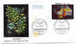 FDC --1980 - Jean Picart Le Doux --Abysses Et Hommage à J.S Bach ...........cachet  PARIS - 75 .......à Saisir - 1980-1989