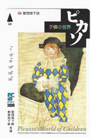 JAPON CARTE DE TRANSPORT PEINTURE PICASSO (ARLEQUIN) - Peinture