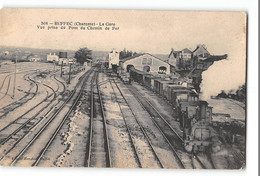 CPA 16 Ruffec La Gare Vue Prise Du Pont Du Chemin De Fer Train - Ruffec