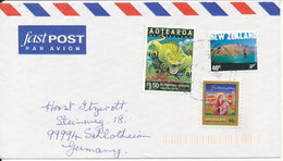 New Zealand Air Mail Cover Sent To Germany 8-5-2002 Topic Stamps - Luftpost