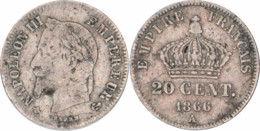 France - 1866 - Paris (A) - 20 Centimes - Napoléon III - Argent - F149.4 - FS1B6 - 20 Centimes