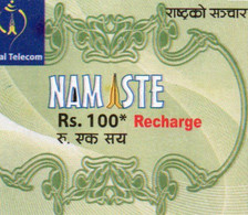 Recharge GSM - Népal - Népal Telecom - Rs. 100 Verte,exp.31 03 2021 - Népal