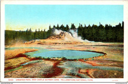 Yellowstone National Park Crested Pool And Castle Geyser Cone Haynes Photo - USA National Parks