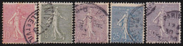 France   .     Y&T      .    129/133     .       O   .        Oblitéré   .   /    .    Cancelled - Used Stamps