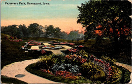 Iowa Davenport Scene In Fejervary Park 1914 - Davenport