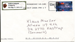 USA Cover Sent To Denmark 23-10-2006 Single Franked - Cartas & Documentos