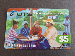 ST MAARTEN  SOUALIGA CARD PREPAID    $5,-   **10136** - Antilles (Neérlandaises)