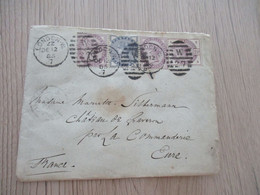 Great Britain Belle Lettre London Pour La Commanderie En Cachet  Eure 1885 Avec 4 TP Anciens - Briefe U. Dokumente