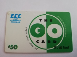 St MAARTEN  Prepaid  $50,- ECC  THE GO CARD /GREEN          Fine Used Card  **10148** - Antilles (Neérlandaises)