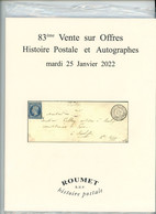 Lot De 4 Catalogues Roumet 83 84 85 Vente Sur Offre Histoire Postale Et Autographes Neufs Sous Blister+ 562eme VO RHP - Catalogues For Auction Houses