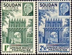 Colonie Fr. Maréchal Pétain Détail De La Série ** Soudan N° 129 Et 130 - 1941 Série Maréchal Pétain