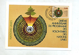 Carte Maximum 1981 Programme Des Volontaires - Cartes-maximum