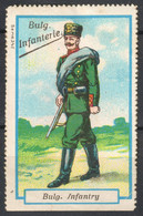 BULGARIA Bulgarian SOLDIER - Gun Rifle WW1 World War 1914 Infantry - Label Cinderella Vignette - No Gum - Andere & Zonder Classificatie