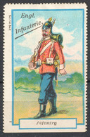 England Britain SOLDIER - Gun Rifle WW1 World War 1914 Infantry - Label Cinderella Vignette - No Gum - Autres & Non Classés