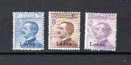 Leros   1912-16  .-   Y&T  Nº    6/8    *   ( C/ Charniere )     (  6  Doblez  ) - Egée (Lero)