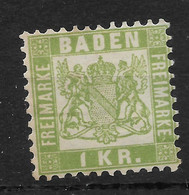 Baden, Schöner Ungebrauchter Wert Der Wappen-Ausgabe Von 1868 - Mint