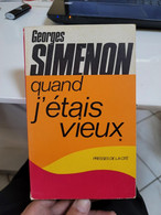 Quand J'etais Vieux Tome 1 Simenon - Presses De La Cité