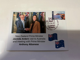 (1 G 35) Visit Of New Zealand Prime Minister Ardern To Australia & Meeting With PM Albanese (9-6-2022) OZ Stamp - Briefe U. Dokumente