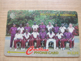 GPT Phonecard,145CATB "1996 West Indies" Cricket Team, Used - Antigua U. Barbuda