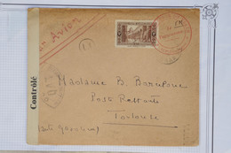 AW6 ALGERIE LETTRE CENSUREE 1937 ORAN  POUR TOULOUSE  FRANCE    +SURCHARGE +AFFRANCH. PLAISANT. - Storia Postale