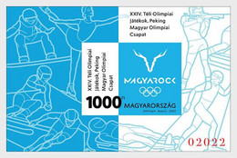 Hungary 2022 24th Winter Olympic Games Beijing Numbered Limited Edition Imperforated Block Mint - Ungebraucht