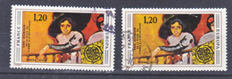 France 1841 Jaune Et Normal Tableau Femme à La Balustrade Oblitéré Used - Used Stamps