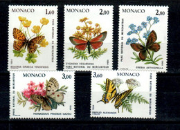 Timbres Monaco Année 1984 Neuf Série N°1418 à N°1422 Papillons Du Parc Du Mercantour Cérès 2007 Tome B Butterfly TB.E - Nuovi