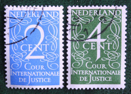 Cour Internationale De Justice NVPH D25-D26 D 25 (Mi 25-26) 1950 Gestempeld / Used NEDERLAND / NIEDERLANDE - Dienstzegels