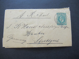 GB Kolonie Trinidad (Trinidad & Tobago) 1904 Auslands Streifband Nach Stuttgart Stempel Trinidad P.H.S. & Co. - Trinidad & Tobago (...-1961)