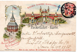 59562 - Deutsches Reich / Privatpost Berlin - 1896 - 2Pfg SoGAKte PACKETFAHRT, Senkr Bug Rechts - Postes Privées & Locales